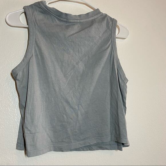 Full Tilt Crop Top 100% Cotton Tank Desert Cactus Dusty Gray Medium - Picture 4 of 4